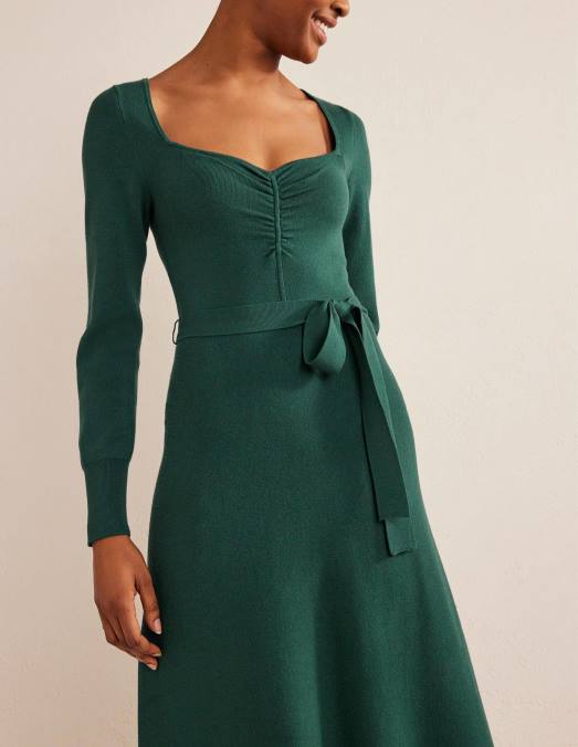 Boden vêtements nuit d'émeraude femmes robe mi-longue en maille chérie LB2X1258