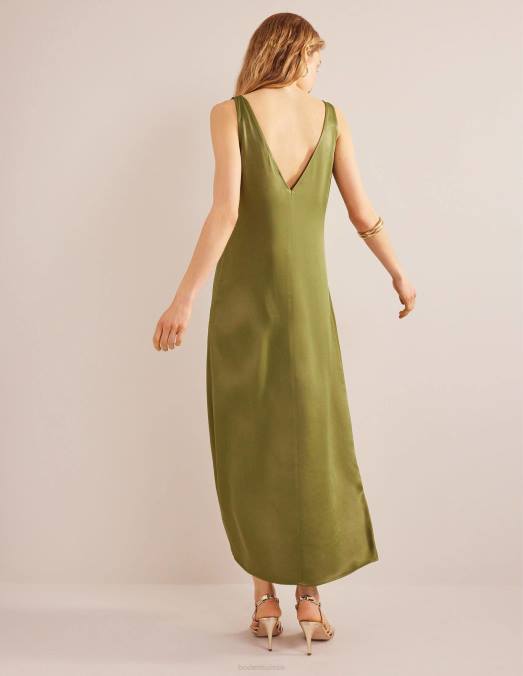 Boden vêtements olive capulet femmes robe longue en satin LB2X2180