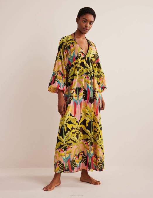 Boden vêtements perroquet multi & paradis femmes caftan de plage maxi empire LB2X2452