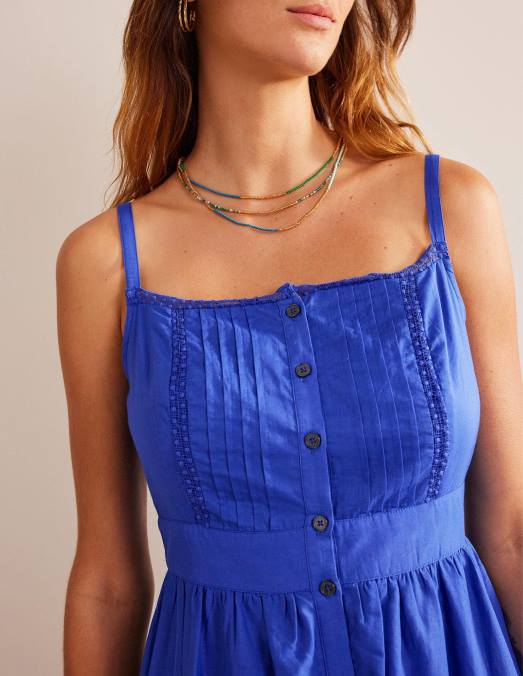 Boden vêtements saphir des îles femmes robe mi-longue à volants LB2X1049