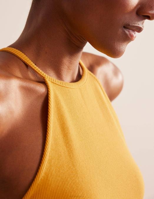 Boden vêtements souci français femmes robe midi côtelée dos nu LB2X1262