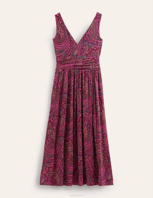 Boden vêtements ultra rose et palais femmes robe longue en jersey sans manches LB2X1142
