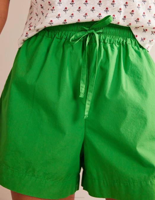 Boden vêtements abeille verte femmes short à enfiler en coton LB2X606