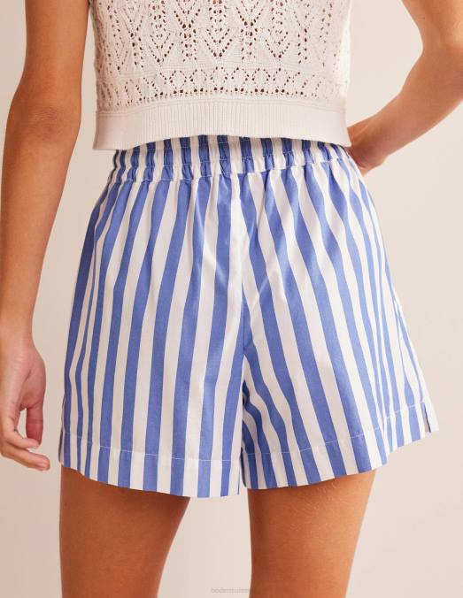 Boden vêtements bande bleue femmes short à enfiler en coton LB2X607