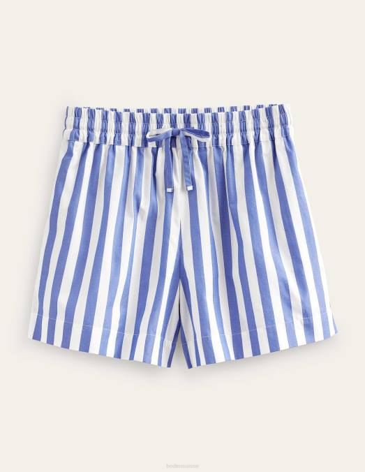 Boden vêtements bande bleue femmes short à enfiler en coton LB2X607