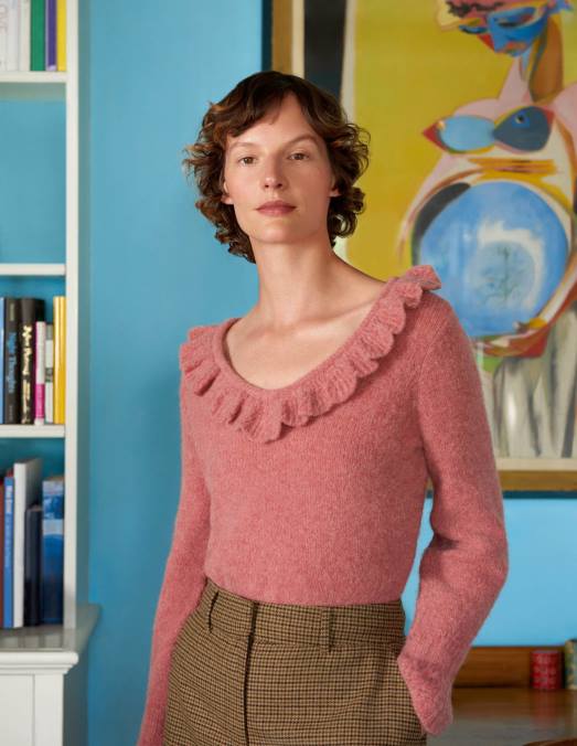 Boden vêtements mini pied de chien marron femmes short taille haute LB2X2033