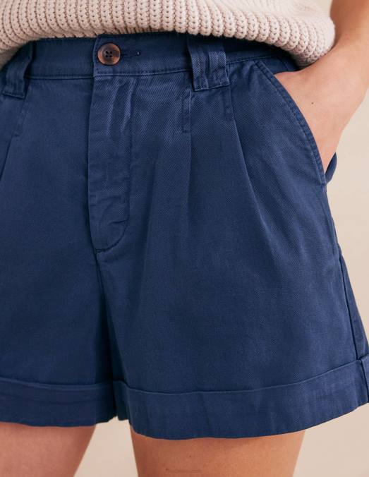 Boden vêtements nuit bleue femmes short décontracté en coton LB2X2153