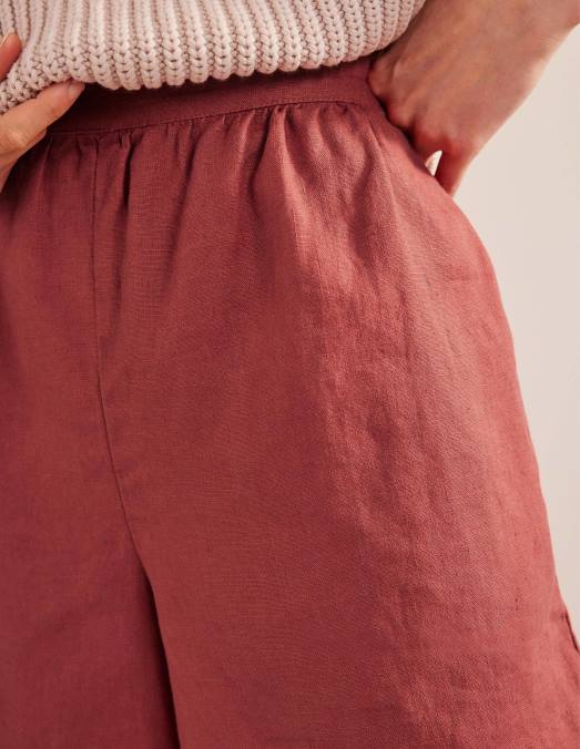 Boden vêtements renard femmes short en lin à enfiler LB2X1455