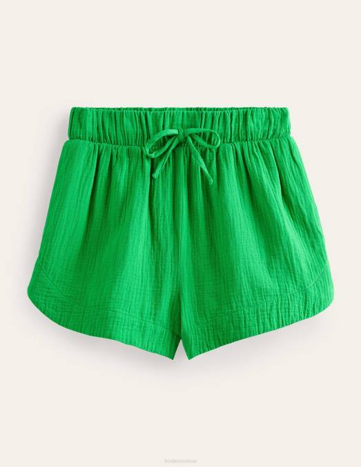 Boden vêtements vert clair femmes short en étamine à lien à la taille LB2X1241