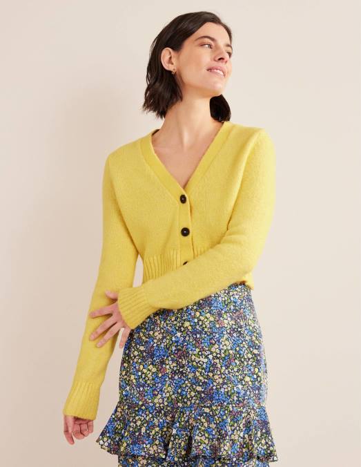 Boden vêtements bourdon femmes cardigan court duveteux à col V LB2X1673