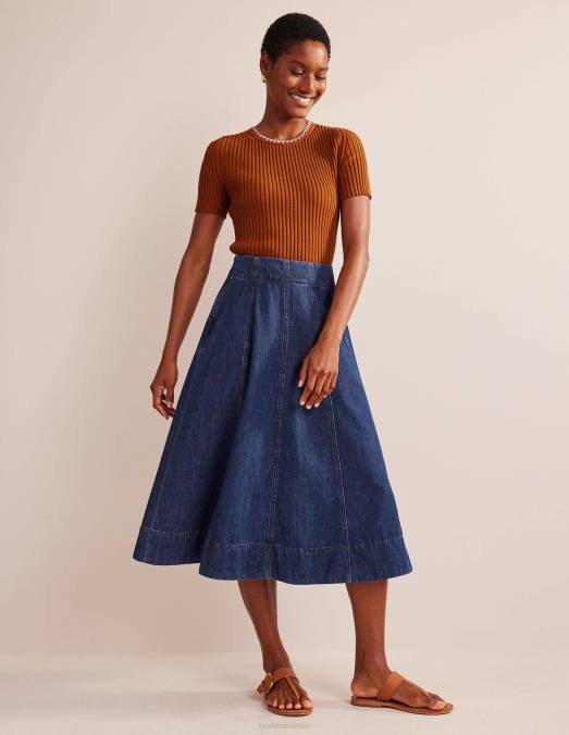 Boden vêtements citrouille femmes t-shirt en maille à finitions en crochet LB2X628