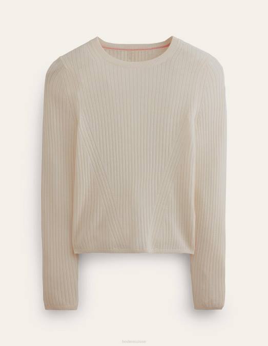 Boden vêtements coquille de pistache femmes pull côtelé en mérinos LB2X1153