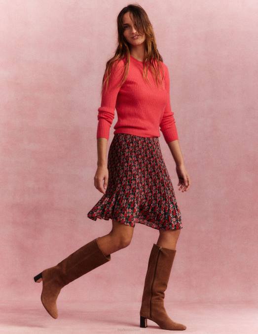 Boden vêtements corail femmes pull côtelé en mérinos LB2X2088