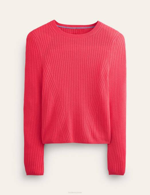 Boden vêtements corail femmes pull côtelé en mérinos LB2X2088