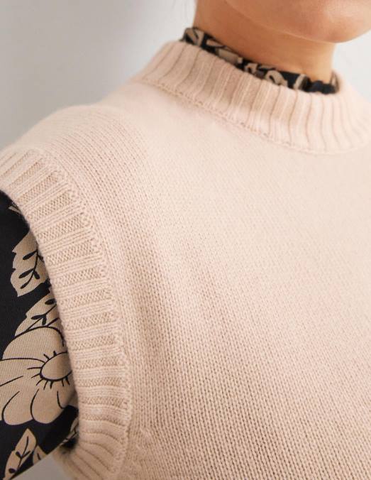 Boden vêtements corde femmes débardeur ras du cou en gros cachemire LB2X2474