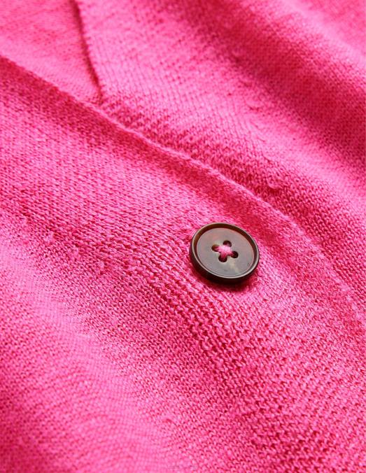 Boden vêtements festival rose femmes cardigan en lin à col en V LB2X2004