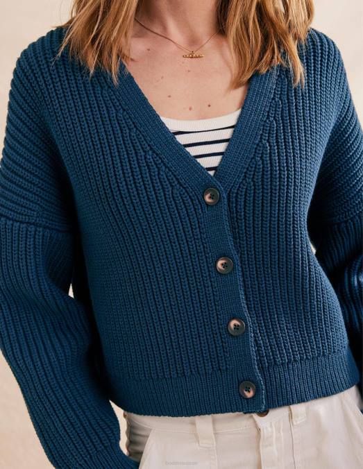 Boden vêtements marine femmes cardigan côtelé oversize LB2X1141