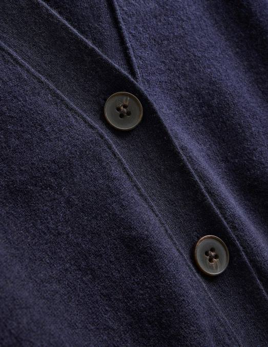 Boden vêtements marine femmes cardigan court en V en cachemire LB2X2464