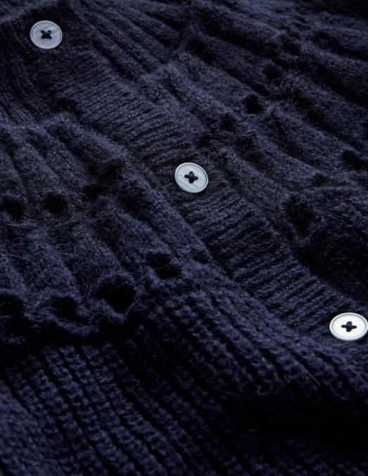 Boden vêtements marine femmes cardigan duveteux à volants LB2X1382