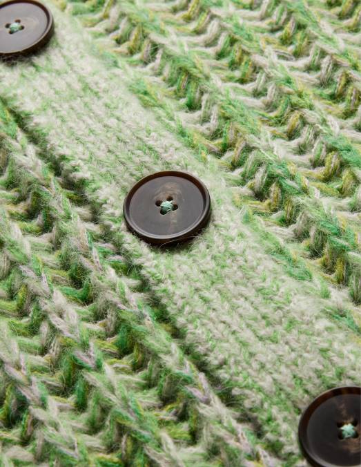 Boden vêtements marne verte femmes cardigan duveteux à larges côtes LB2X2442