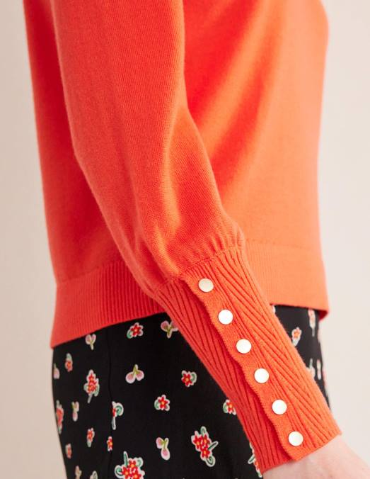 Boden vêtements melon écrasé femmes pull en mérinos à poignets boutonnés LB2X2071