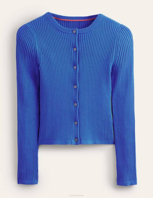 Boden vêtements nébuleuse bleue femmes cardigan à détails côtelés LB2X1203