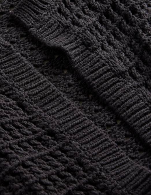 Boden vêtements noir femmes cardigan court en crochet LB2X1523