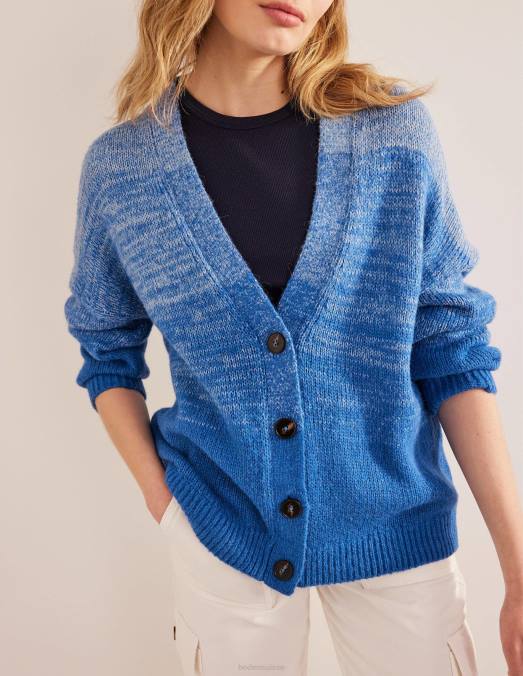 Boden vêtements ombre bleue femmes cardigan moelleux LB2X2141
