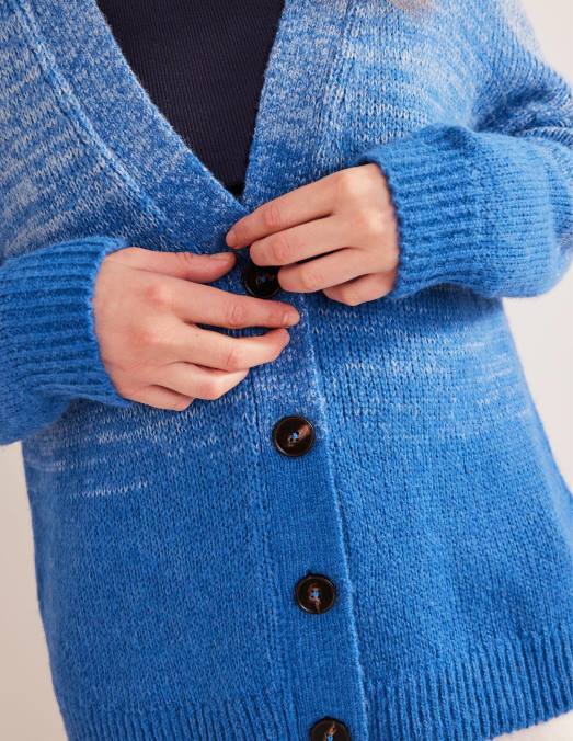 Boden vêtements ombre bleue femmes cardigan moelleux LB2X2141