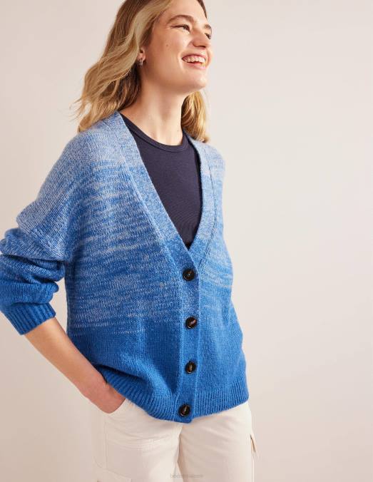 Boden vêtements ombre bleue femmes cardigan moelleux LB2X2141