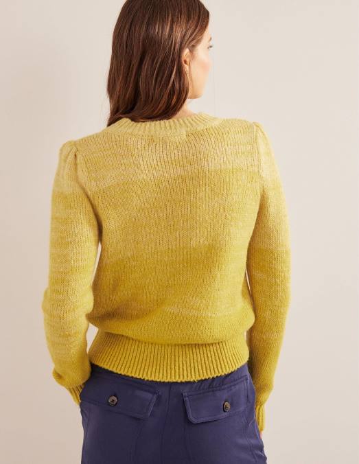 Boden vêtements ombre jaune femmes pull moelleux LB2X1498