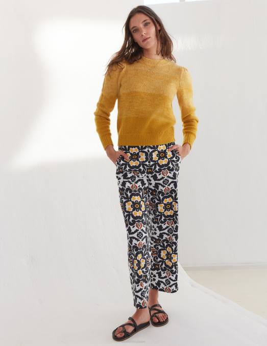 Boden vêtements ombre jaune femmes pull moelleux LB2X1498