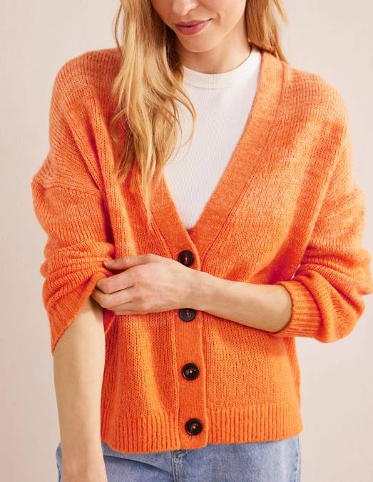 Boden vêtements ombre orange femmes cardigan moelleux LB2X2132