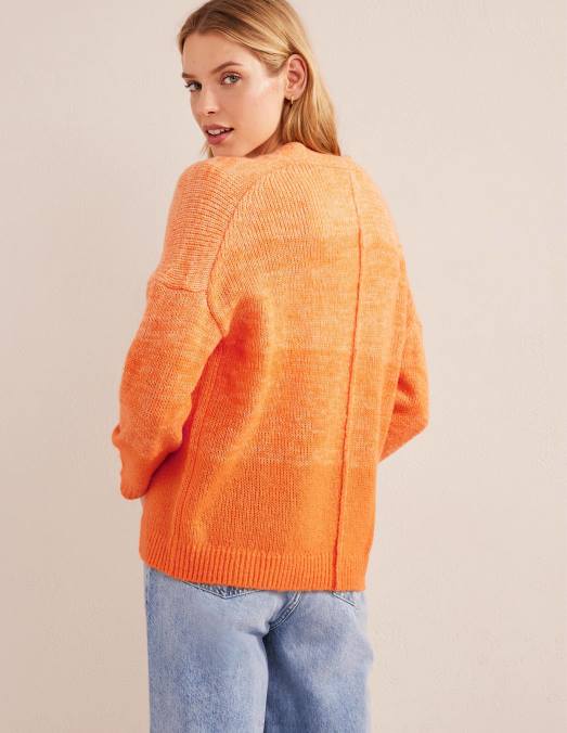 Boden vêtements ombre orange femmes cardigan moelleux LB2X2132