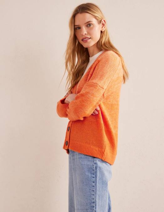 Boden vêtements ombre orange femmes cardigan moelleux LB2X2132