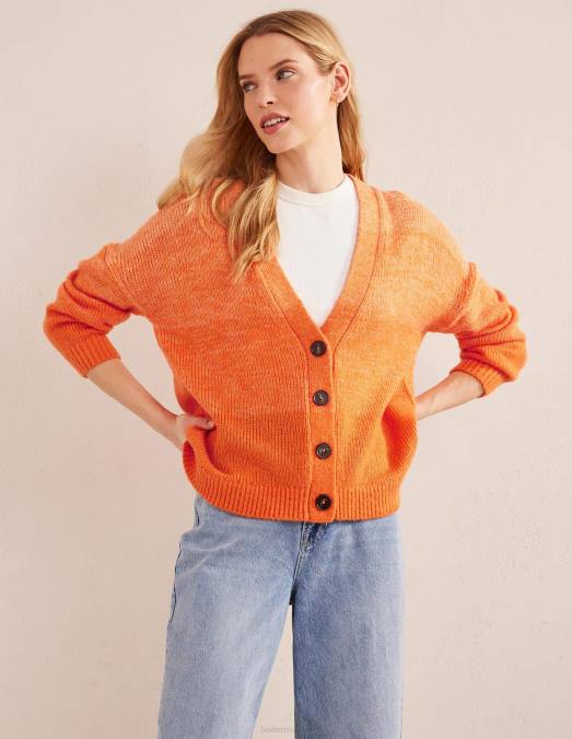 Boden vêtements ombre orange femmes cardigan moelleux LB2X2132