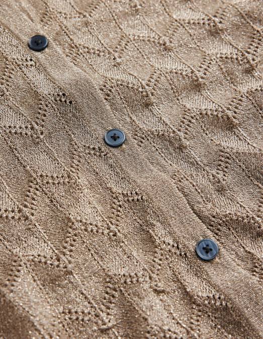 Boden vêtements pierre métallique femmes chemise de plage tricotée LB2X617