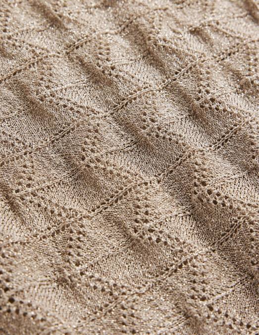 Boden vêtements pierre métallique femmes haut de plage en maille à col en V LB2X615