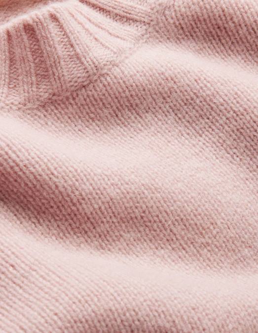 Boden vêtements rose crayeux femmes pull court en laine brossée LB2X1550