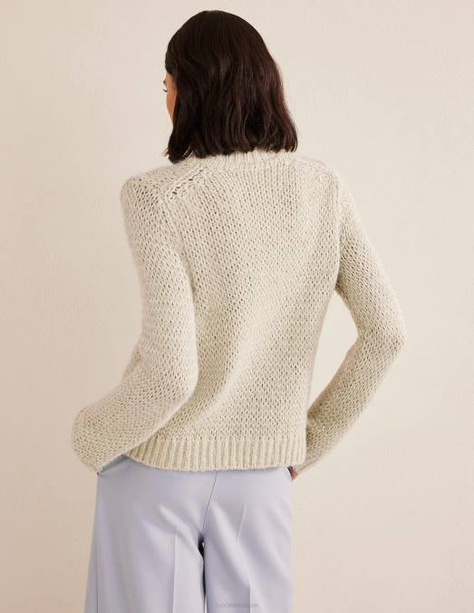 Boden vêtements sève femmes pull duveteux à mailles ouvertes LB2X1473