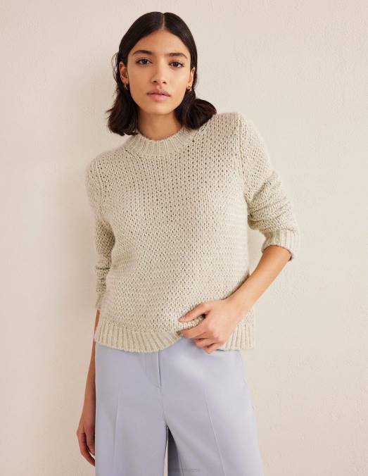 Boden vêtements sève femmes pull duveteux à mailles ouvertes LB2X1473