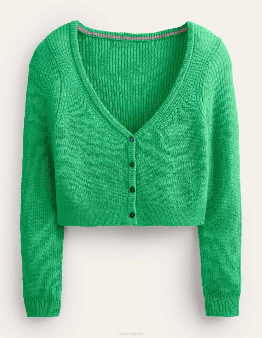 Boden vêtements vert clair femmes cardigan court duveteux LB2X1439