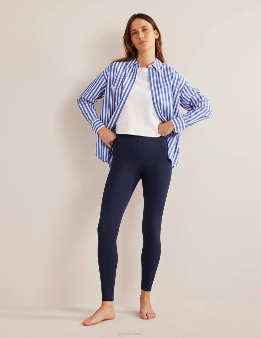 Boden vêtements marine femmes legging en jersey à taille haute LB2X684