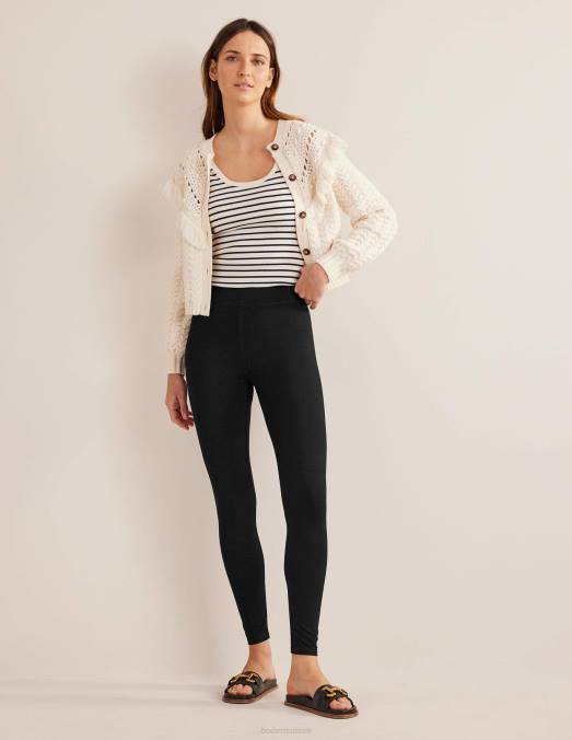 Boden vêtements noir femmes legging en jersey à taille haute LB2X683