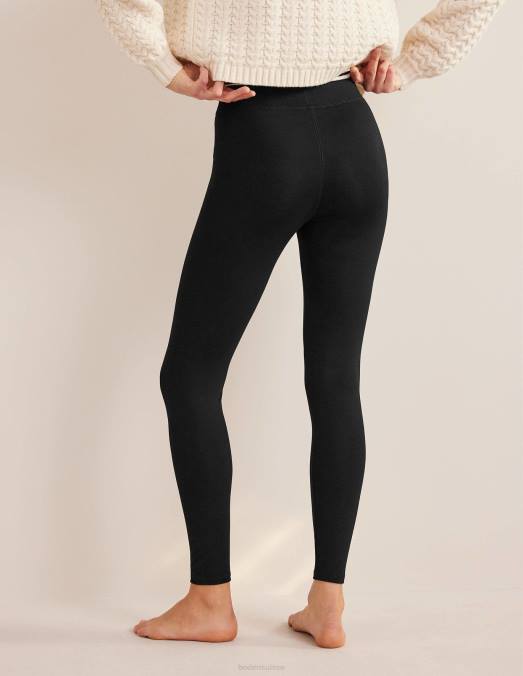 Boden vêtements noir femmes legging en jersey à taille haute LB2X683