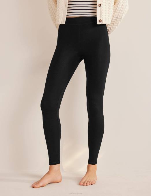 Boden vêtements noir femmes legging en jersey à taille haute LB2X683