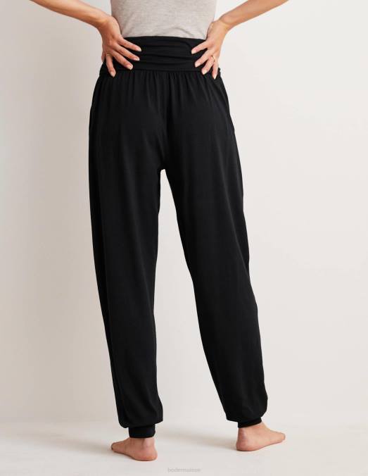 Boden vêtements noir femmes pantalon de jogging en jersey sarouel LB2X681