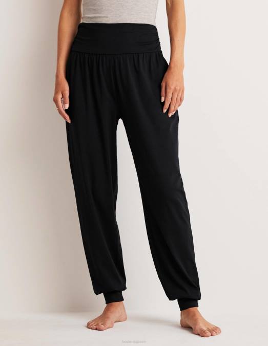 Boden vêtements noir femmes pantalon de jogging en jersey sarouel LB2X681