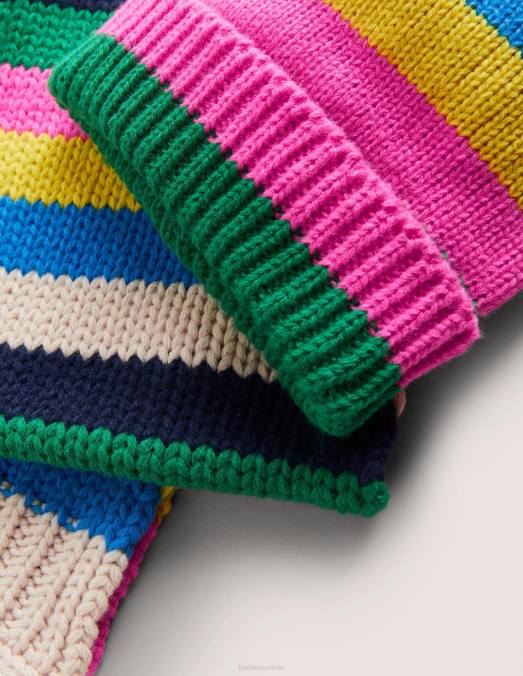 Boden accessoire bande arc-en-ciel filles ensemble tricoté 3 pièces LB2X2727