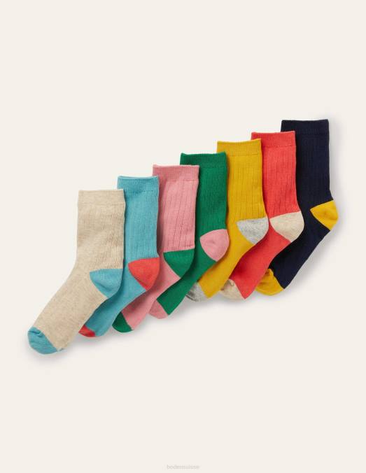 Boden accessoire multi filles lot de 7 chaussettes côtelées LB2X839